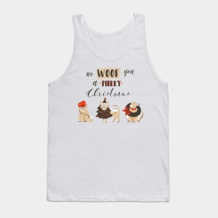 We Woof You A Merry Christmas Dogs Tank Top